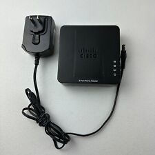 CISCO SPA112 ETHERNET VOIP ATA 2-PORT PHONE ADAPTER SPA112 & AC adapter picture
