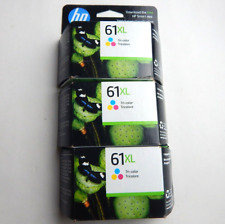 New HP 61XL TriColor Ink Cartridge Three Pack 3 x CH564WN Exp 2024 Retail Box picture