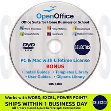 Open Office Suite 2024 Disc DVD Lifetime License  Most Popular Operating Systems picture