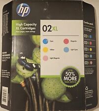 Genuine HP 02XL Combo Ink Cartridges CD9788N 5 Pack OEM HP BRAND NEW Exp 10/2015 picture