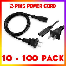 Lot of 10-100 Standard 2 Prong Power Cord Cable 5ft AC Adapter Figure 8 US Plug picture