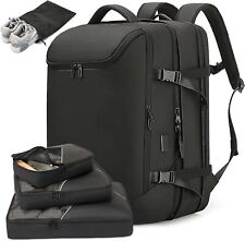 TANGCORLE 50L Carry on Travel Backpack, 50L, Black(with 3 Cubes 50l)  picture