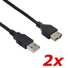 2 PACK 10FT USB 2.0 Repeater Extension Extender Type-A Male to Female Cable Cord picture
