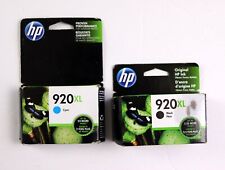 NEW Genuine HP 920XL Black Cyan Ink Cartridges EXP 8/21 - 6/17 picture