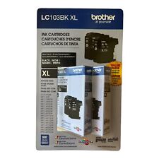 Genuine Brother LC103BK XL Black Pack Ink Cartridges 2 Pack Twin Value  picture