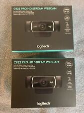 Logitech C922 Pro HD Stream Webcam 1080p - New In Box (LOT OF 2) picture