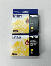 Genuine Epson 202XL High Yield Yellow Ink Cartridges Lot of 2/Sealed-NEW picture