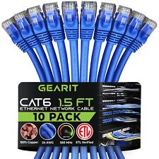 Cat 6 Ethernet Cable 1.5 ft 18-Inch 10-Pack - Cat6 Patch Cable Cat 6 Patch Ca... picture