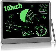 LCD Writing Tablet 15 Inch, Erasable Electronic Writing Pad, Large Doodle Board, picture