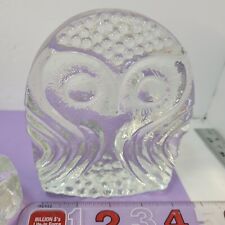 Large. Glass and very heavy Owl book ends picture