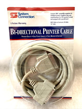 BI-DIRECTIONAL PRINTER CABLE 10 FEET DB25 Male to Centronics 36 Male NEW, SEALED picture