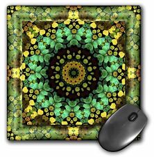 3dRose Mandala 29 floral flowers green turquoise gold glowing peace meditation M picture