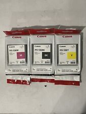 Set of 3 Canon PFI-106 BK/Y/M Ink Tank OEM Sealed for iPF6300 / iPF6350 NEW picture