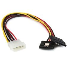 StarTech.com 12in LP4 to 2x Latching SATA Power Y Cable Splitter Adapter - 4 Pin picture