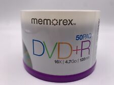 Memorex DVD+R 16x 4.7GB 120 min 50 Pk Spindle Blank Discs Media Disks New picture