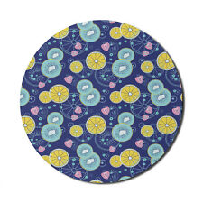 Ambesonne Shabby Flora Round Non-Slip Rubber Modern Gaming Mousepad, 8