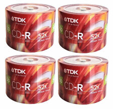 TDK CD-R80CB50 CD-R Data 80 Minute 700 MB 52 x 50-Pack Spindle Lot Of 4 picture