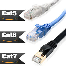 High Quality 6Feet-100Feet Cat 7 Cat 6 Cat 5e Snagless Ethernet Patch Cable Lot picture