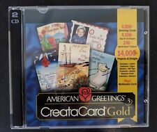American Greetings CreataCard Gold 3 PC CD-ROM Windows 95/98 2-Discs picture