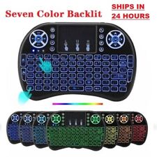 2.4gHz - Backlit Mini Wireless Handheld Keyboard Mouse Touchpad Black - 7 COLOR picture