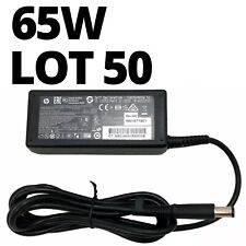 Lot of 50 HP Genuine Laptop AC Adapter Charger 19.5V 3.33A 65W 7.4mm & Cords picture