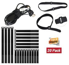 20 Pack Reusable Fastening Cable Straps & Cable Ties Set, 8