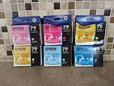 LOT OF 6 GENUINE EPSON 79 2 YELLOW CYAN MAGENTA LM LC INK CARTRIDGES G2-2(3) picture