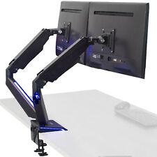 VIVO Dual Monitor Gaming Mount Desk Stand w/ LED Lights for Screens up to 32