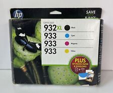 Set 4 New Genuine Factory Sealed HP 932XL 933 Inkjets Photo Paper & Env 2016-17 picture