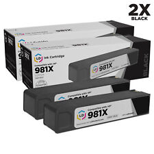 LD Remanufactured Replacements for HP 981X L0R12A High Yield Black Ink 2-Pack picture