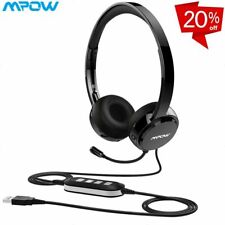 Mpow 071 USB Headset w/ 3.5mm Jack Computer Wired Headphones for PC Skype Phone picture