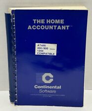 The Home Accountant Software Manual For Atari Computer Continental Software 1983 picture