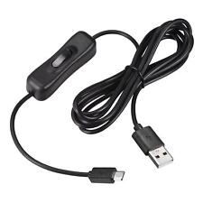 USB Cable with ON/Off Switch USB Male to Micro USB Male Extension Cord 2M Black picture
