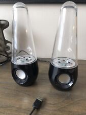 Rare VTG Dancing Water Show LED Light Show computer USB Speakers Bullet Shaped picture