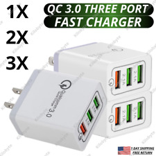 3 Ports QC Fast Charger For iPhone Samsung Android USB Wall Power Adapter Block picture