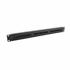 24 Port High Quality Cat6 Ethernet RJ45 Patch Panel 1U 19” Rack Mountable with picture
