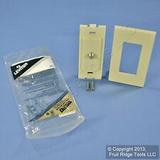 Leviton Ivory Decora Wallplate Insert F-Type Coaxial Cable Video Jack 80381-I picture