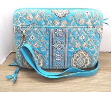 Vera Bradley Quilted Hard Shell Tablet Case W/Strap 12x8.5 Blue Paisley Print picture