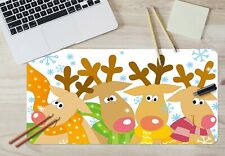 3D Snowflake Scarf Deer Antlers G709 Christmas Non-slip Desk Mat Keyboard Pad Am picture