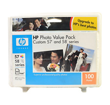 HP Photo Value Pack 57 & 58 Ink Cartridges 100 4x6 Photo Paper Sealed Vintage picture