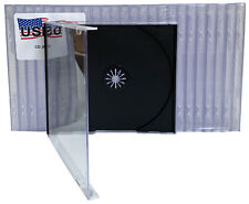 200 USDISC CD Jewel Cases Standard 10.4mm, Single 1 Disc (Black) Lot picture