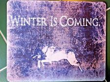 GAME OF THRONES Winter Anti slip  COMPUTER MOUSE PAD 9 X 7inch HBO picture