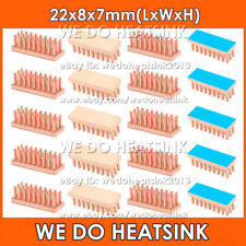 22x8x7mm Copper Heat Sink With or Without Tape For DIP IC Electronic CPU LAN RAM picture