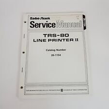 Vintage Original Radio Shack TRS-80 Line Printer II Service Manual 26-1154 picture