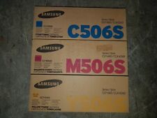 Genuine Set of 3 Samsung CLTC506S CLTM506S CLTY506S CMY Toner Cartridges BNIB picture