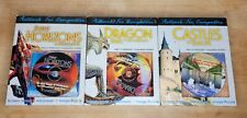 VTG Artwork for Computer Lot of 3 Dragon Tales, Even Horizons, Castles of Europe picture