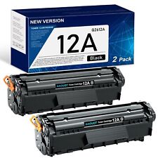 12A Toner Cartridge Replacement for HP 12A 1010 1020 3015, 2 Black | Q2612D picture