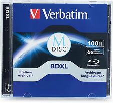 M DISC VERBATIM BDXL 100GB 6X TRIPLE LAYER Branded Logo JEWEL CASE - 1 pack picture