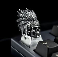 Native Chief ESC Keycap - Indigenous Design - Artisan Crafted - Silver Material picture