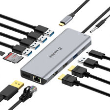 13-in-1 USB C Hub Laptop Docking Station,Triple Display,Type C Adapter HDMI/DP picture